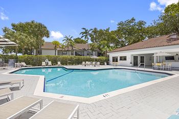 Resort-style swimming pool with sundeck